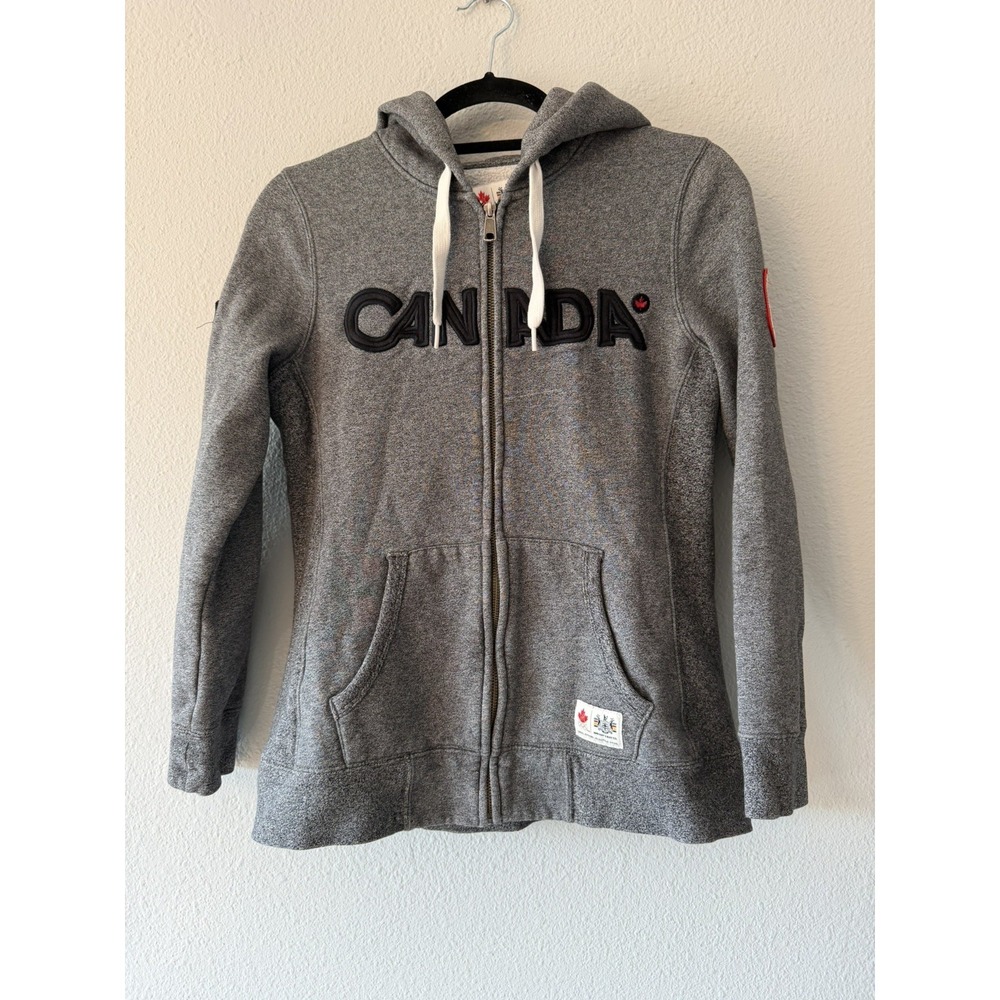HBC 2010 Canada Olympic Team Zip Hoodie Hudson's Bay WOMENS MED Gray